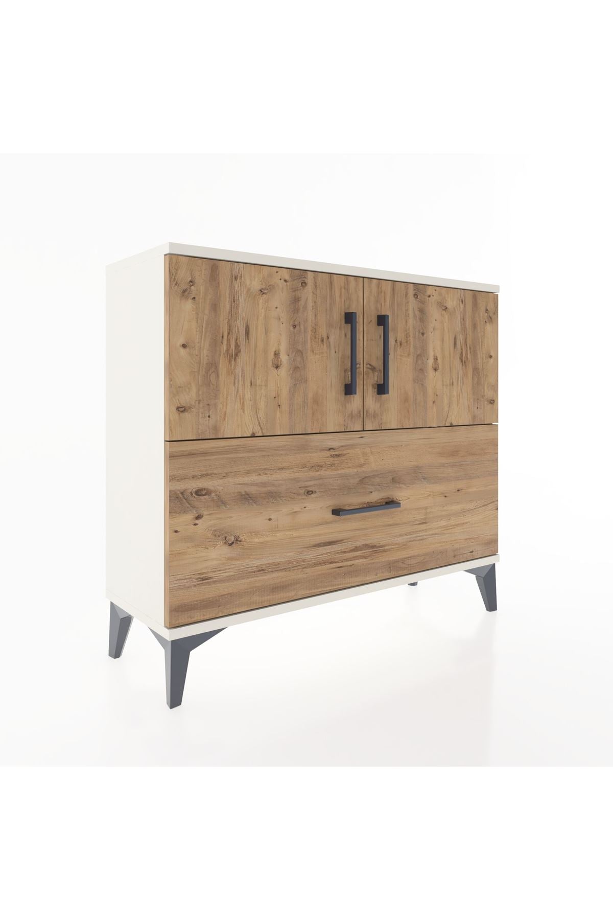Arges Şifonyer 2 Raflı Tek Çekmeceli 2 Kapaklı 88x30x80 - S03M028V3A