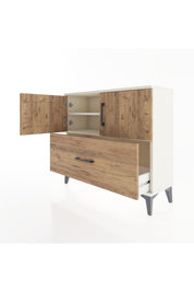 Arges Şifonyer 2 Raflı Tek Çekmeceli 2 Kapaklı 88x30x80 - S03M028V3A