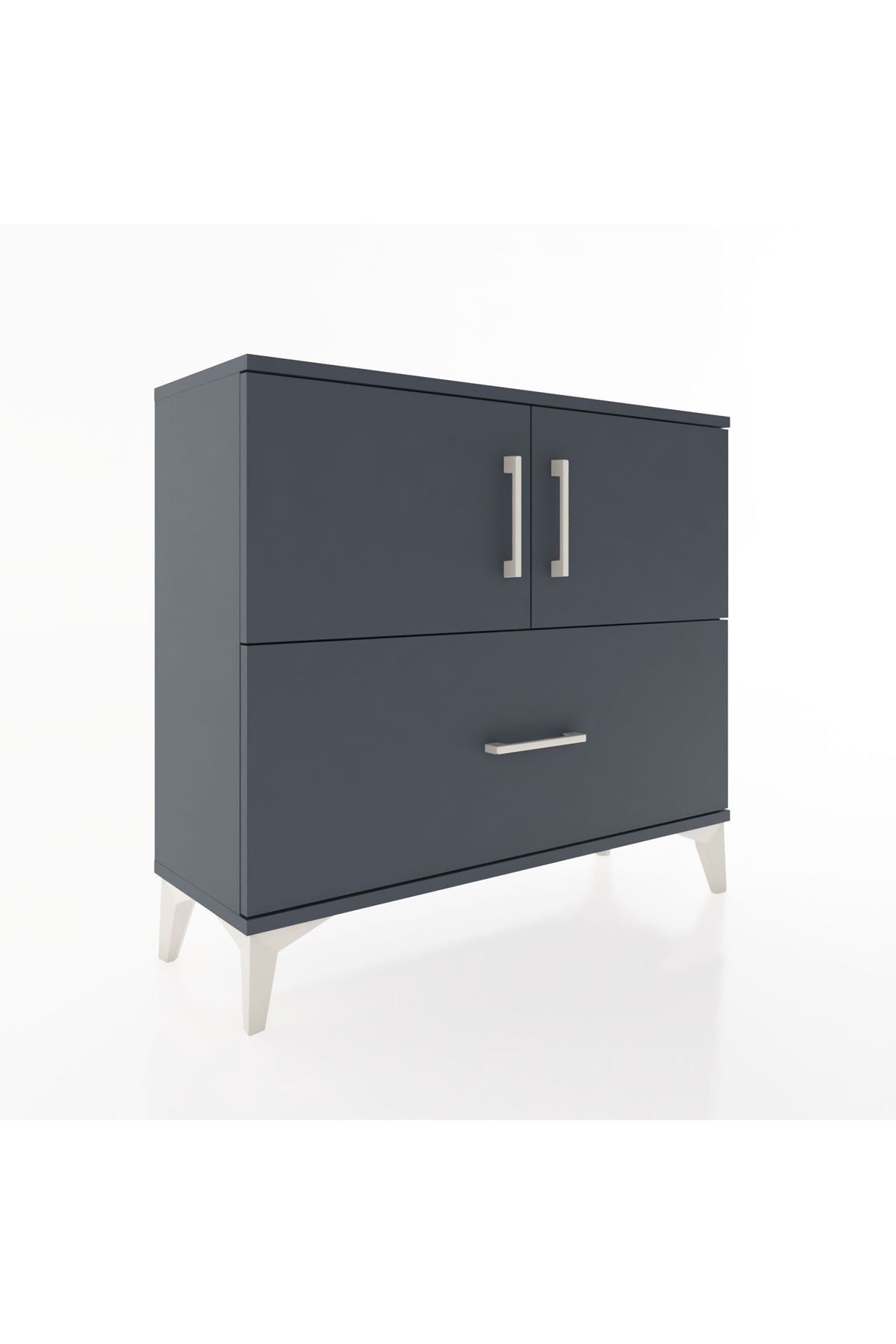 Arges Şifonyer 2 Raflı Tek Çekmeceli 2 Kapaklı 88x30x80 - S03M028V5A