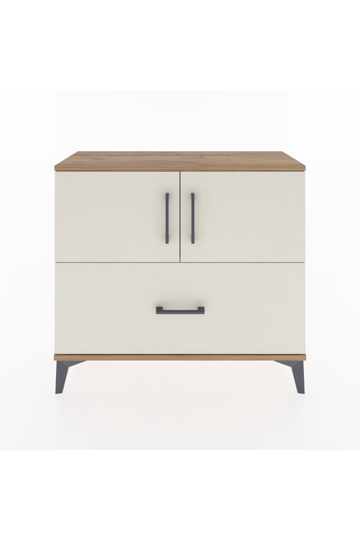 Arges Şifonyer 2 Raflı Tek Çekmeceli 2 Kapaklı 88x30x80 - S03M028V7A