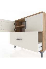 Arges Şifonyer 2 Raflı Tek Çekmeceli 2 Kapaklı 88x30x80 - S03M028V7A