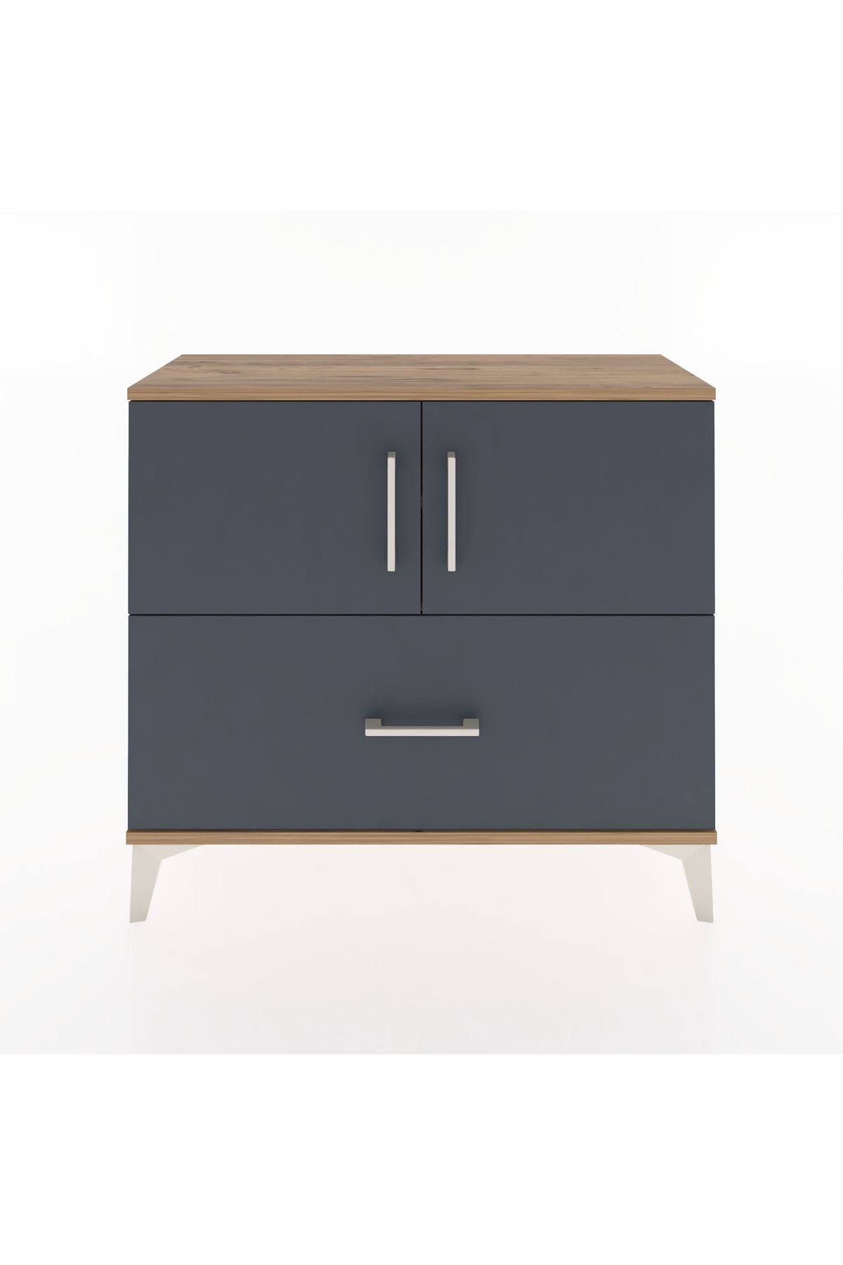 Arges Şifonyer 2 Raflı Tek Çekmeceli 2 Kapaklı 88x30x80 - S03M028V8A