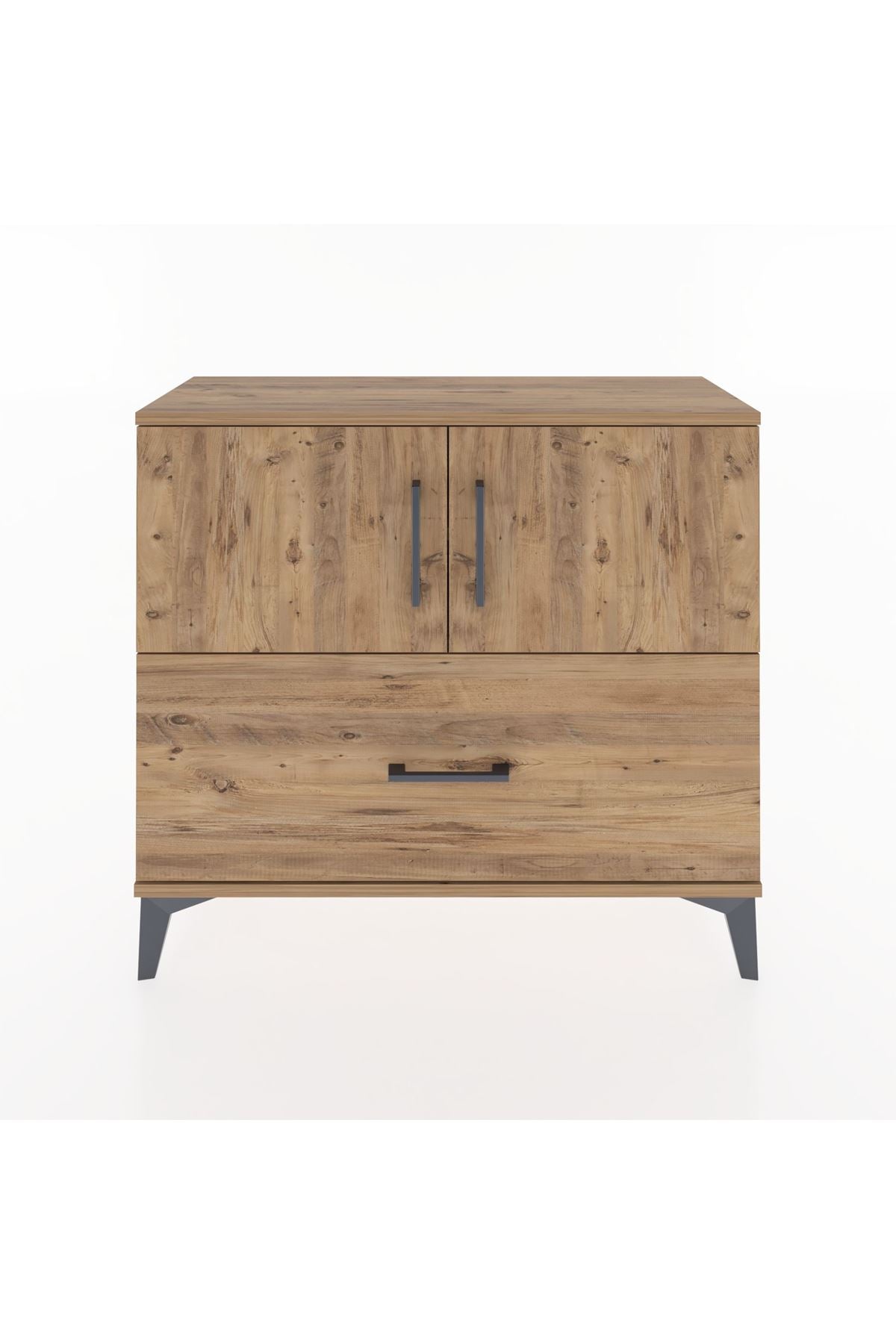 Arges Şifonyer 2 Raflı Tek Çekmeceli 2 Kapaklı 88x30x80 - S03M028V9A