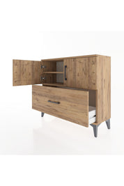 Arges Şifonyer 2 Raflı Tek Çekmeceli 2 Kapaklı 88x30x80 - S03M028V9A