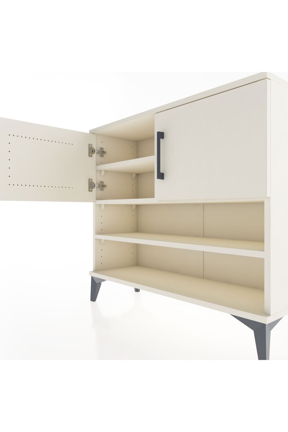 Arges Şifonyer 3 Raflı 2 Kapaklı 88x30x80 - S03M029V1A