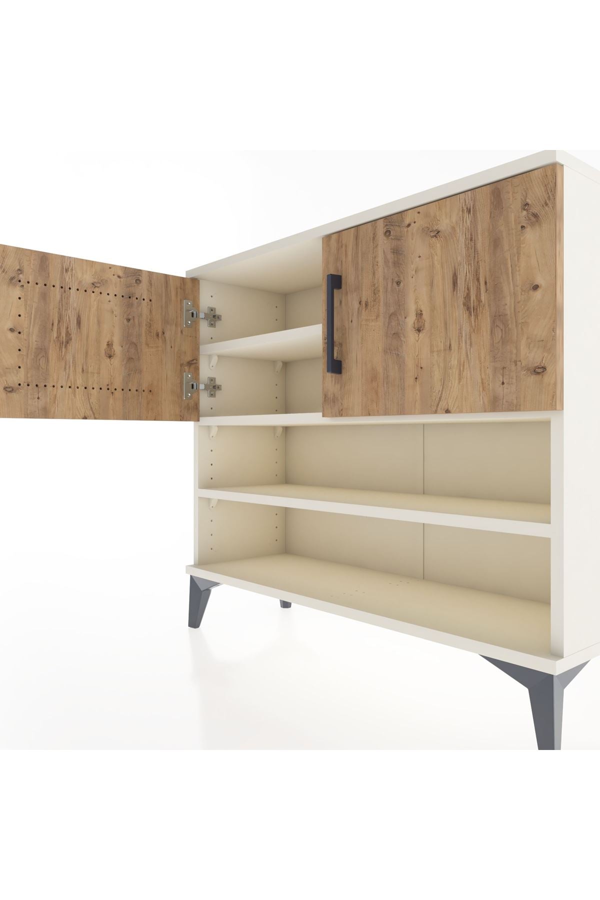 Arges Şifonyer 3 Raflı 2 Kapaklı 88x30x80 - S03M029V3A