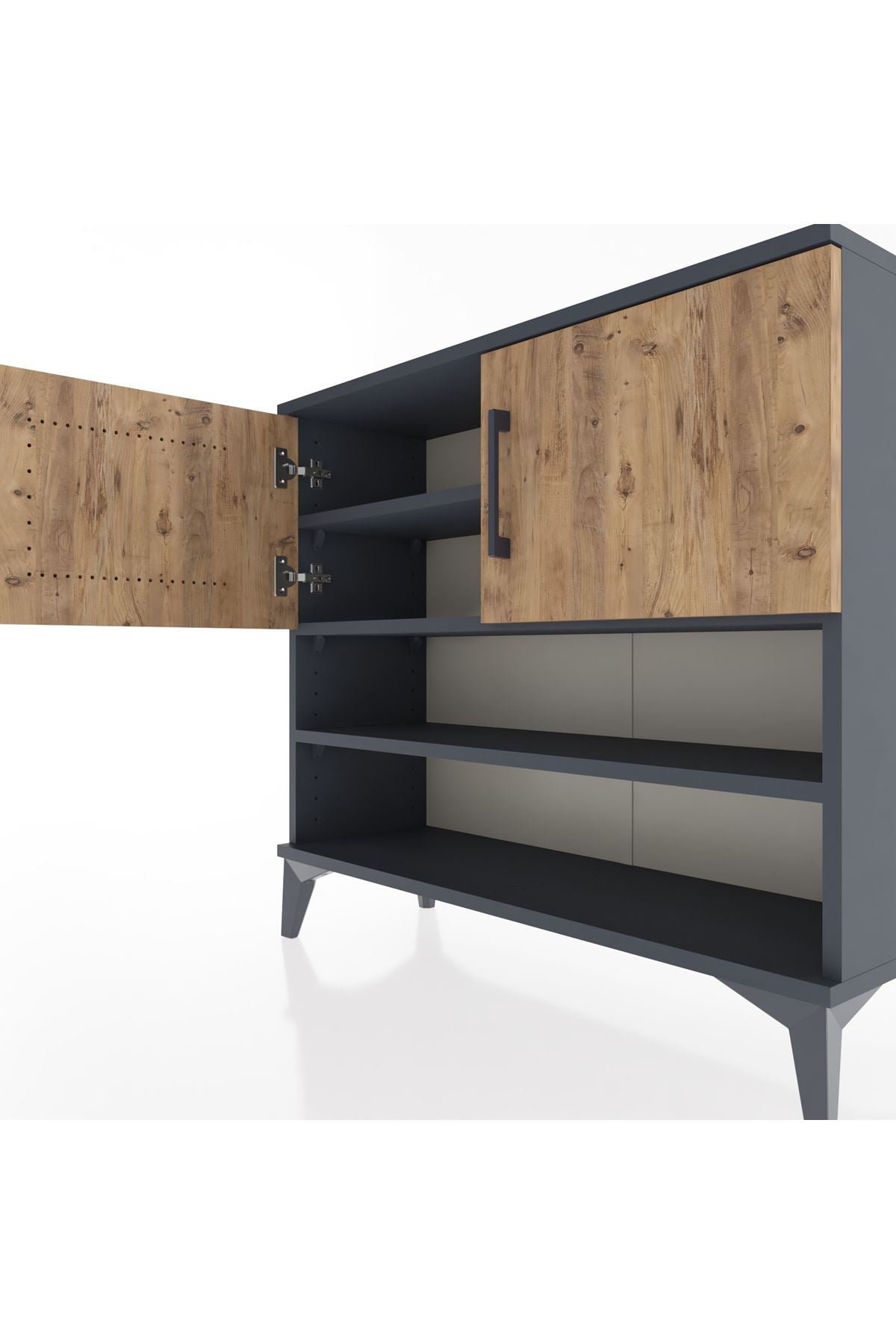 Arges Şifonyer 3 Raflı 2 Kapaklı 88x30x80 - S03M029V6A