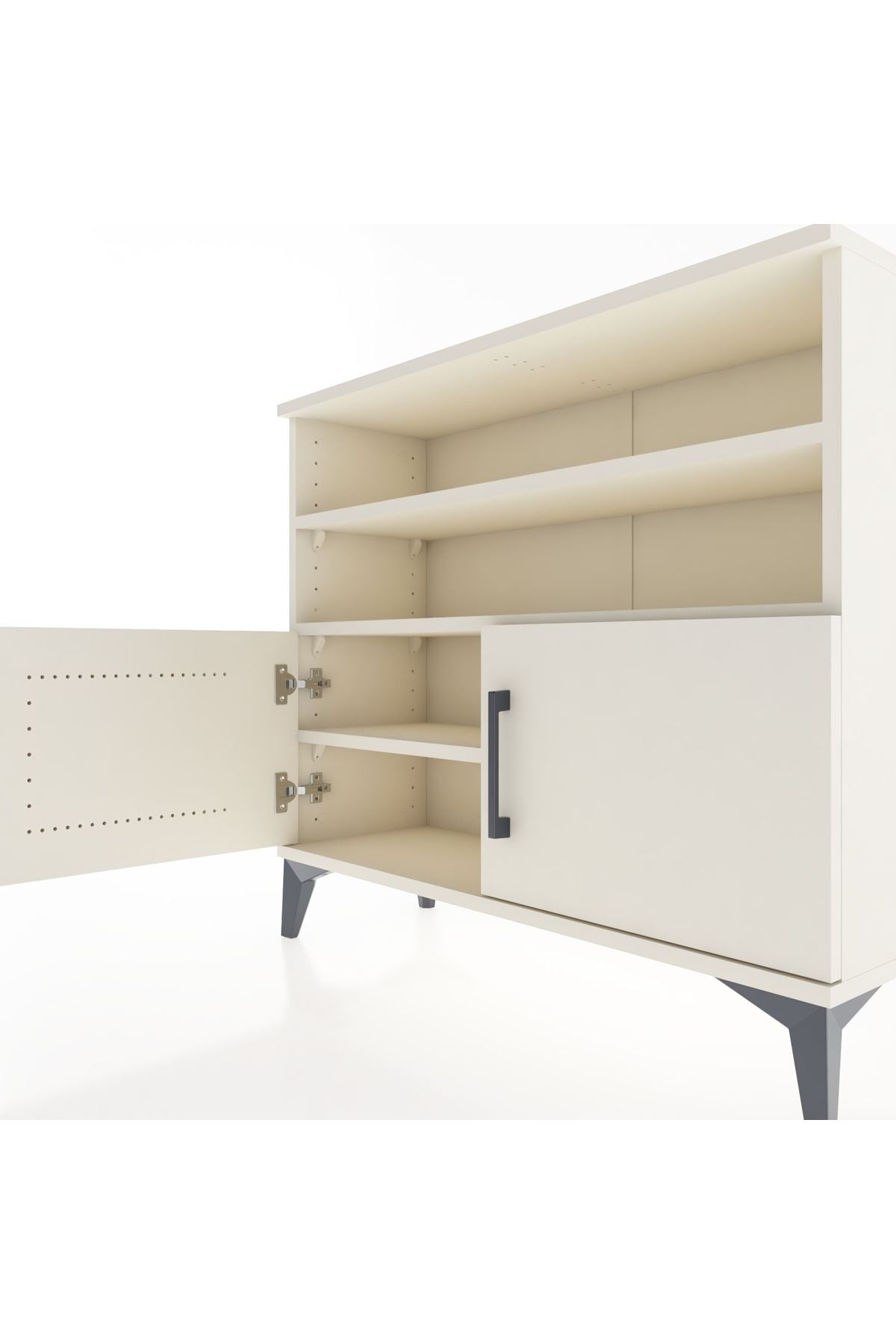 Arges Şifonyer 3 Raflı 2 Kapaklı 88x30x80 - S03M031V1A