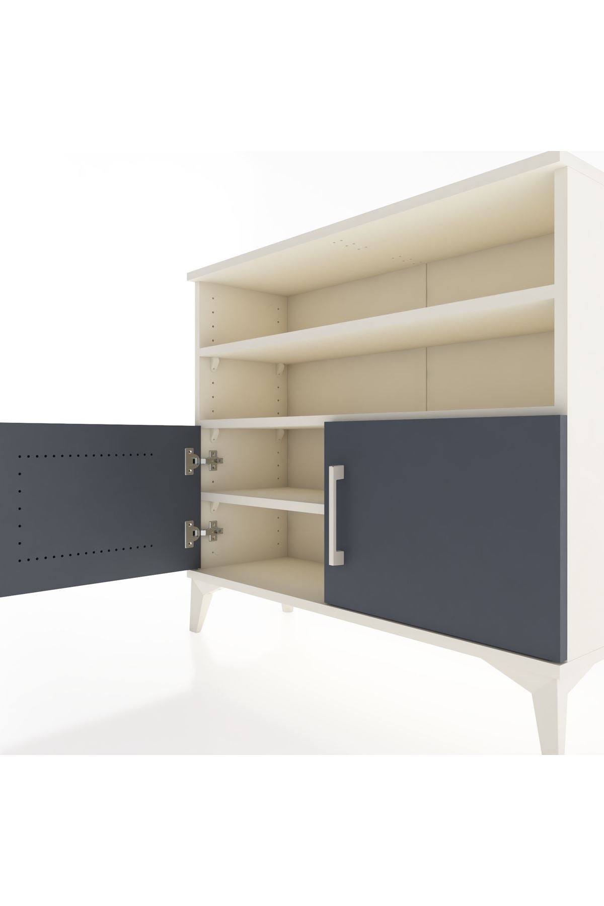 Arges Şifonyer 3 Raflı 2 Kapaklı 88x30x80 - S03M031V2A