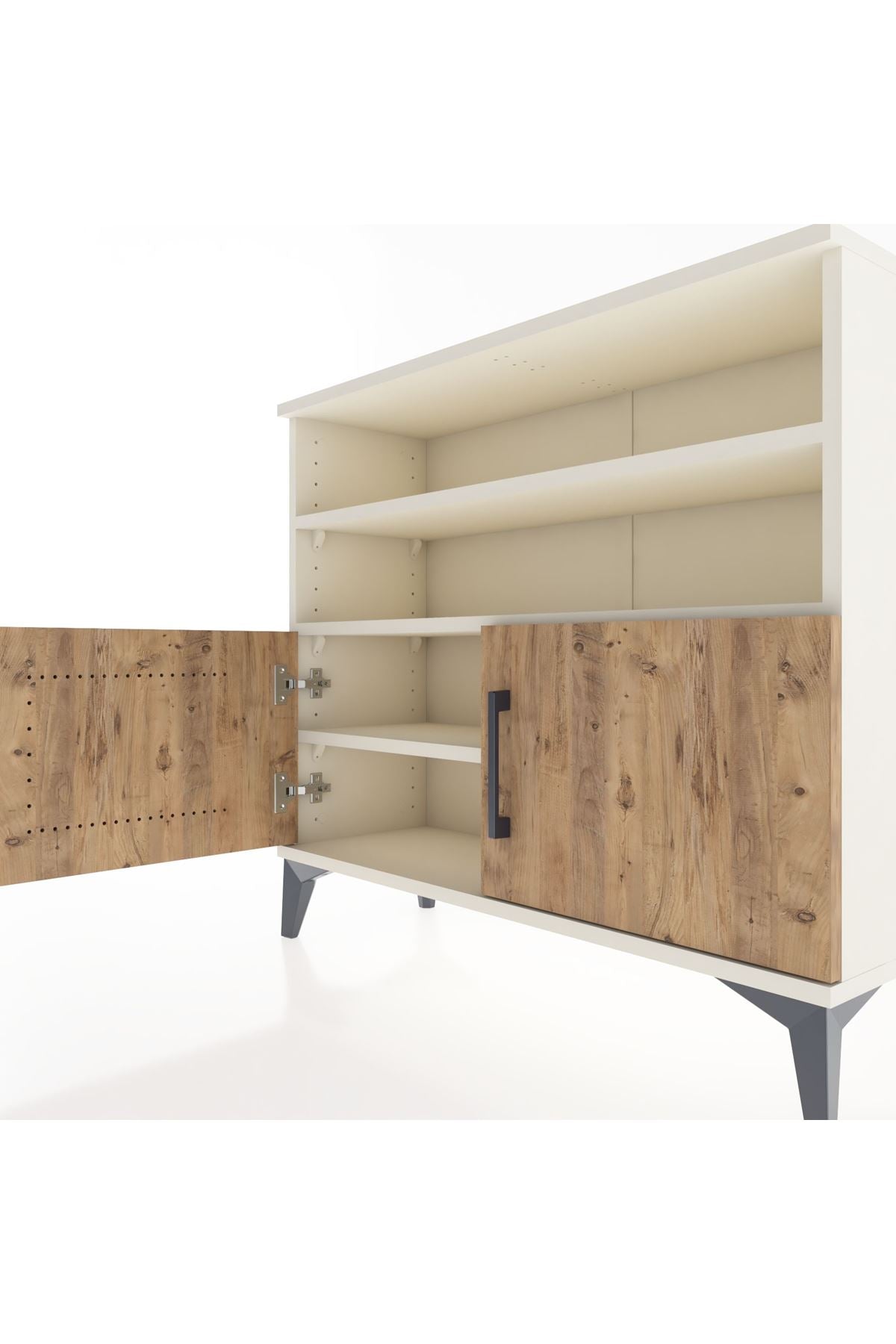 Arges Şifonyer 3 Raflı 2 Kapaklı 88x30x80 - S03M031V3A