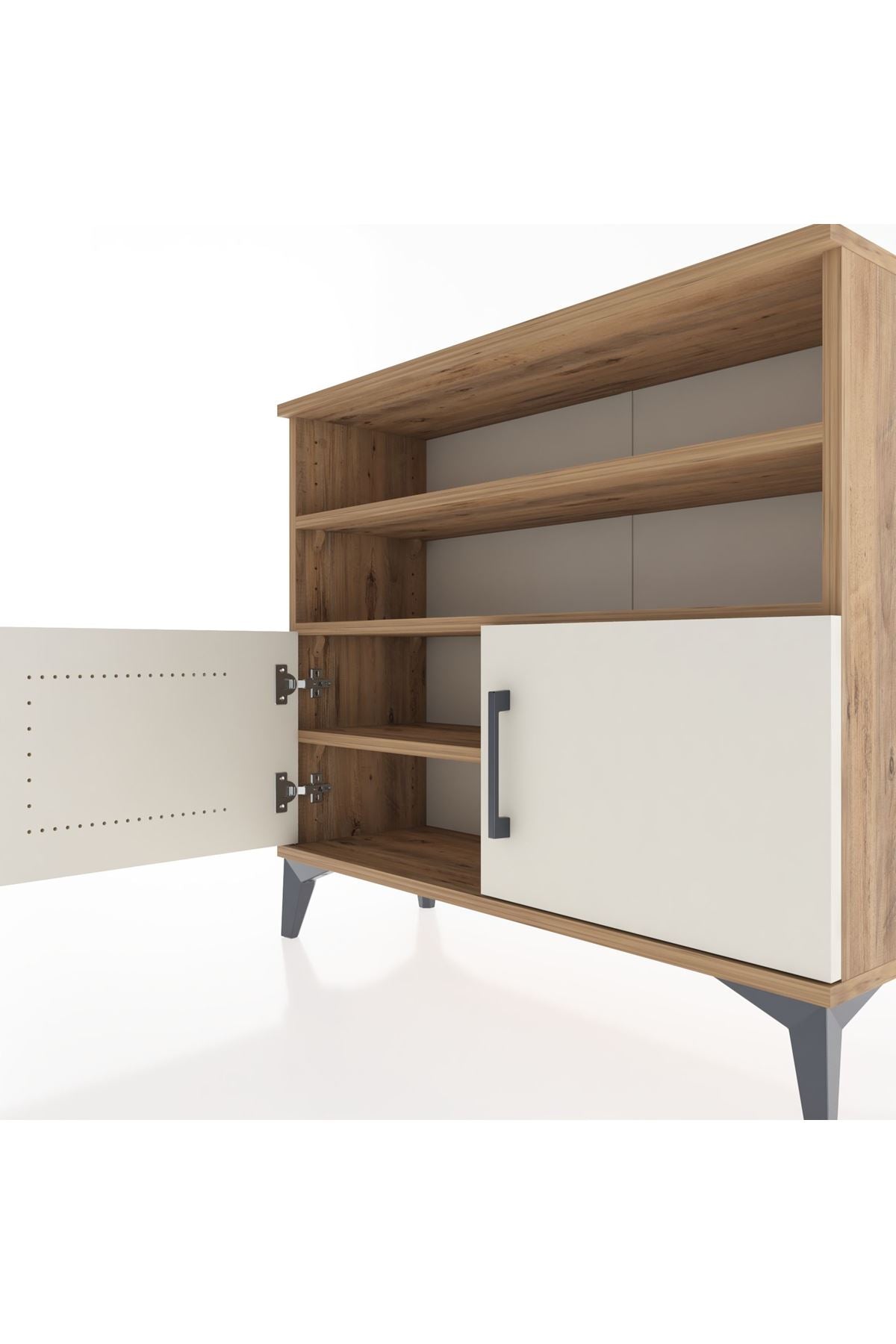 Arges Şifonyer 3 Raflı 2 Kapaklı 88x30x80 - S03M031V7A