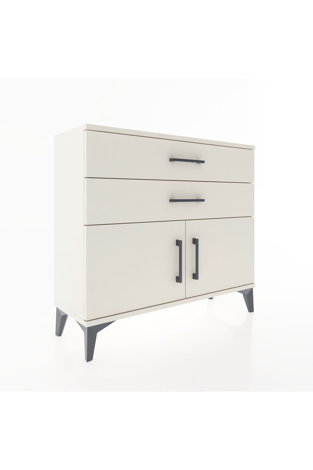 Arges Şifonyer Tek Raflı 2 Çekmeceli 2 Kapaklı 88x30x80 - S03M032V1A