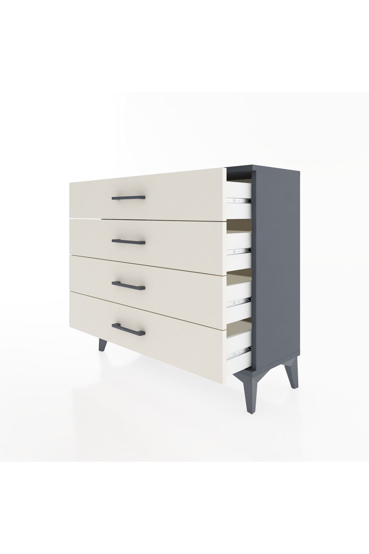 Arges Şifonyer 4 Çekmeceli 88x30x80 - S03M001V4A