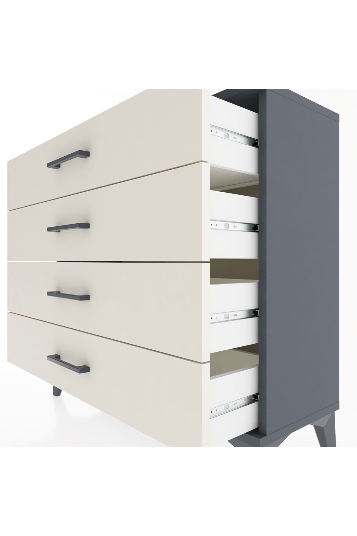 Arges Şifonyer 4 Çekmeceli 88x30x80 - S03M001V4A