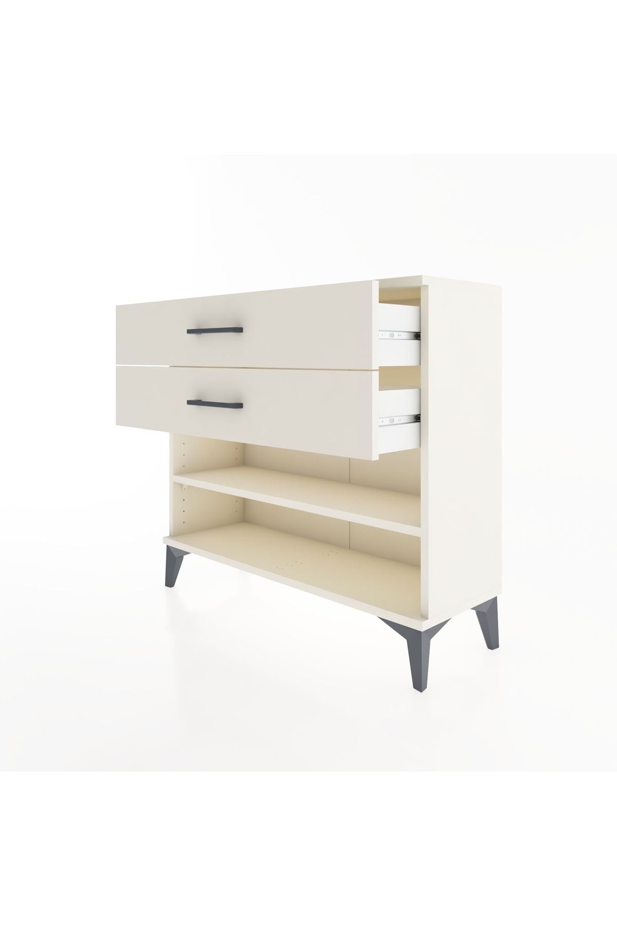 Arges Şifonyer Tek Raflı 2 Çekmeceli 88x30x80 - S03M003V1A