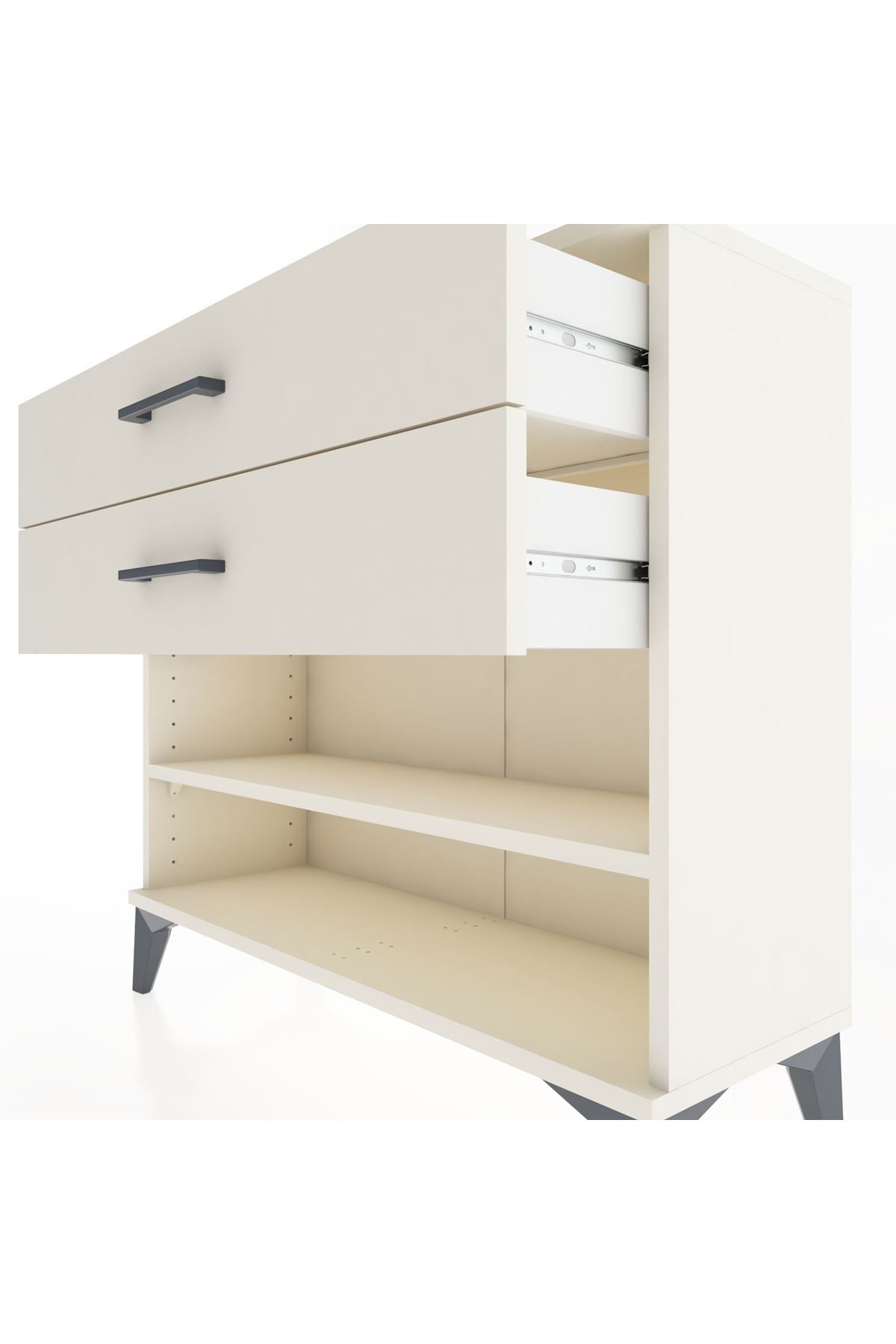 Arges Şifonyer Tek Raflı 2 Çekmeceli 88x30x80 - S03M003V1A
