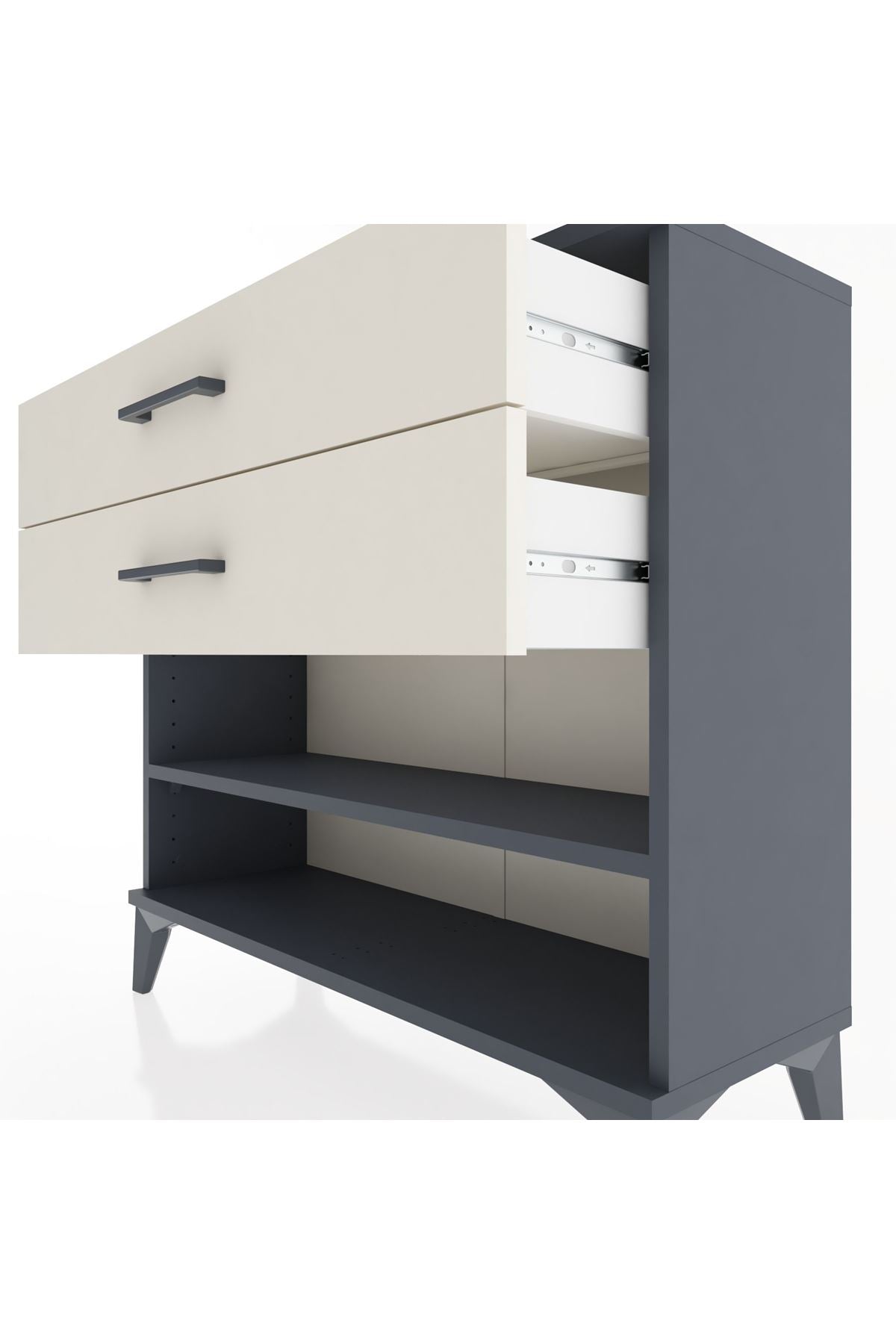 Arges Şifonyer Tek Raflı 2 Çekmeceli 88x30x80 - S03M003V4A