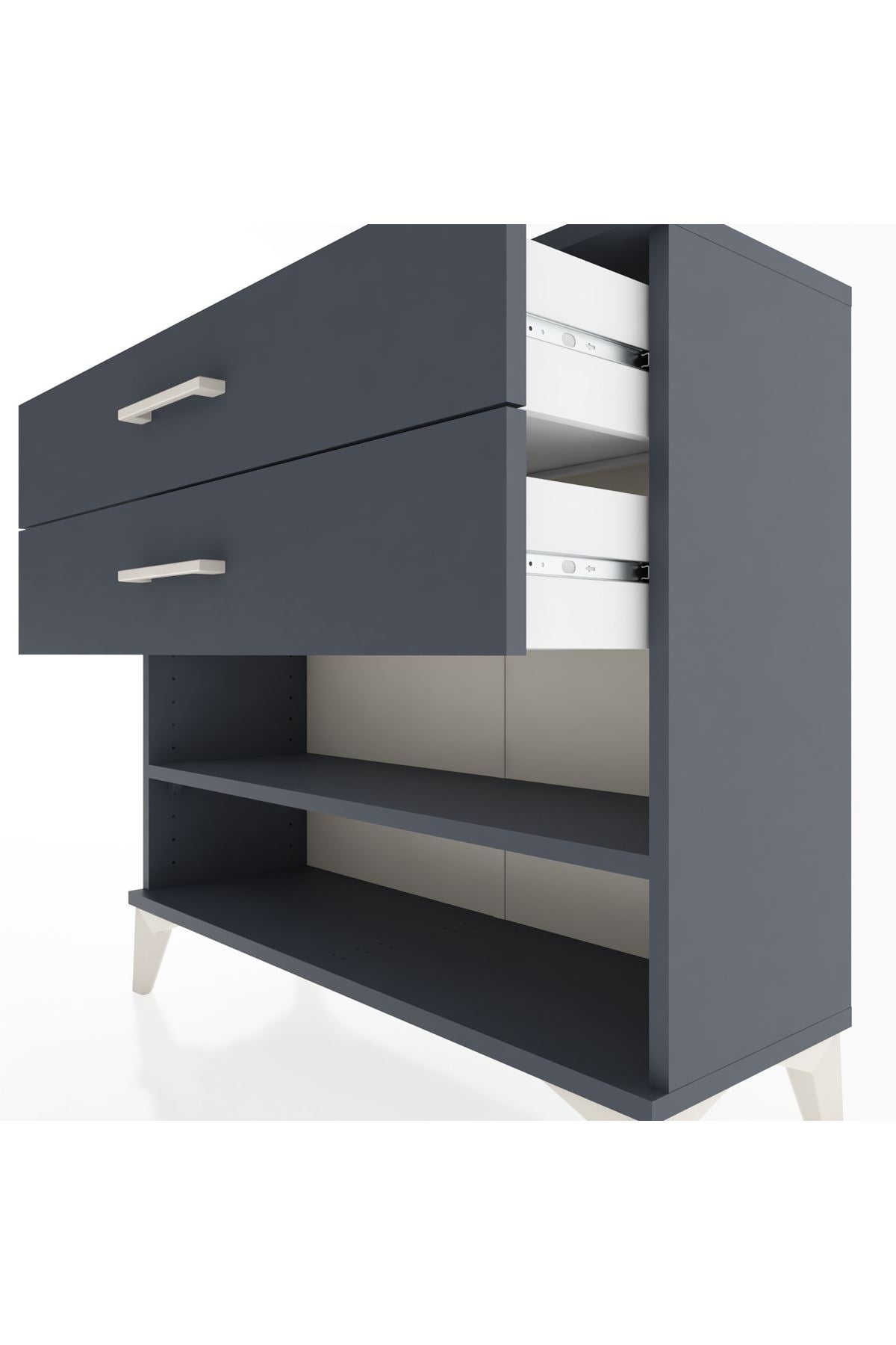 Arges Şifonyer Tek Raflı 2 Çekmeceli 88x30x80 - S03M003V5A