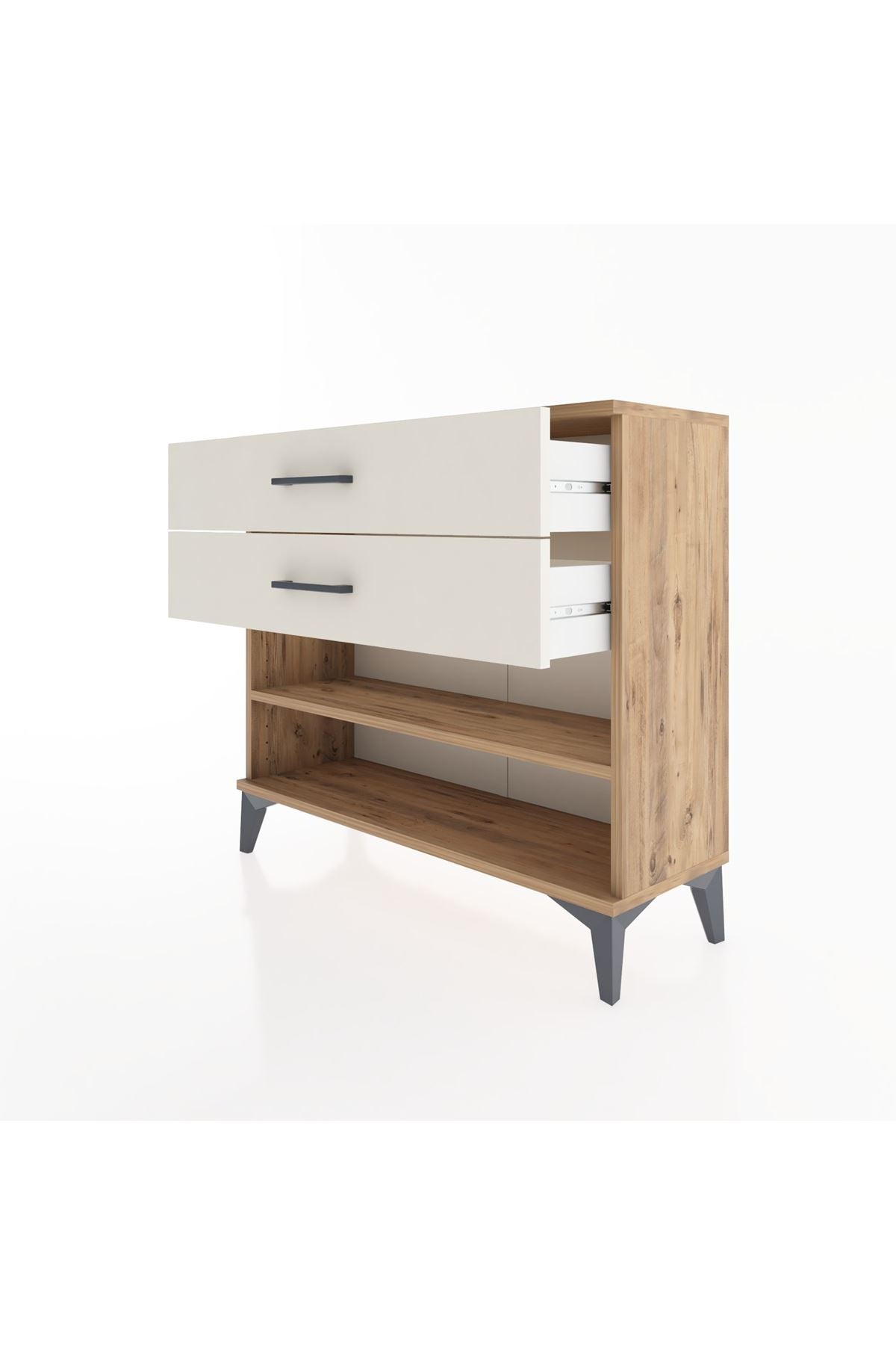 Arges Şifonyer Tek Raflı 2 Çekmeceli 88x30x80 - S03M003V7A