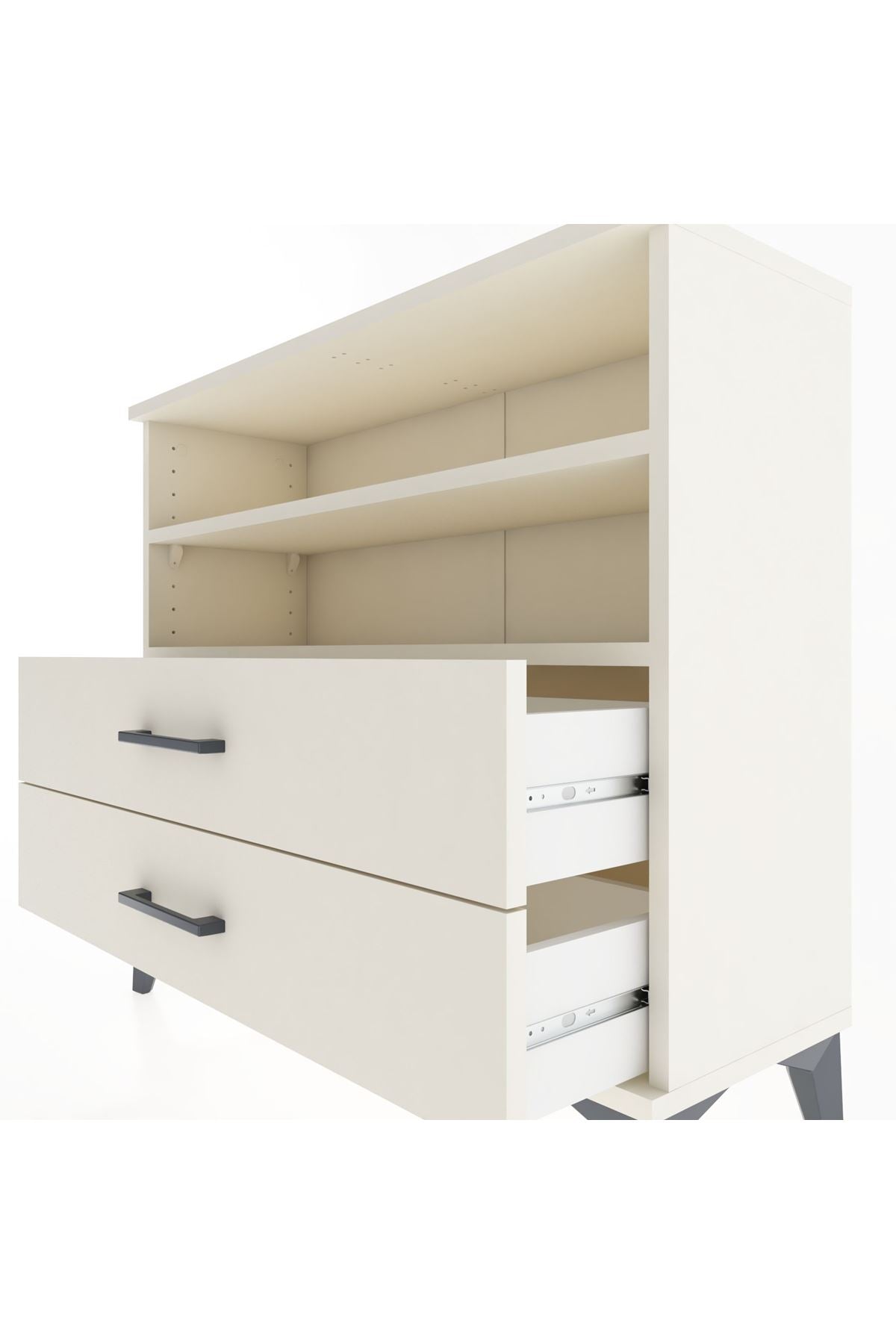 Arges Şifonyer 2 Raflı 2 Çekmeceli 88x30x80 - S03M004V1A