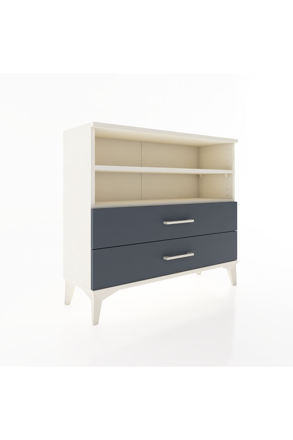 Arges Şifonyer 2 Raflı 2 Çekmeceli 88x30x80 - S03M004V2A