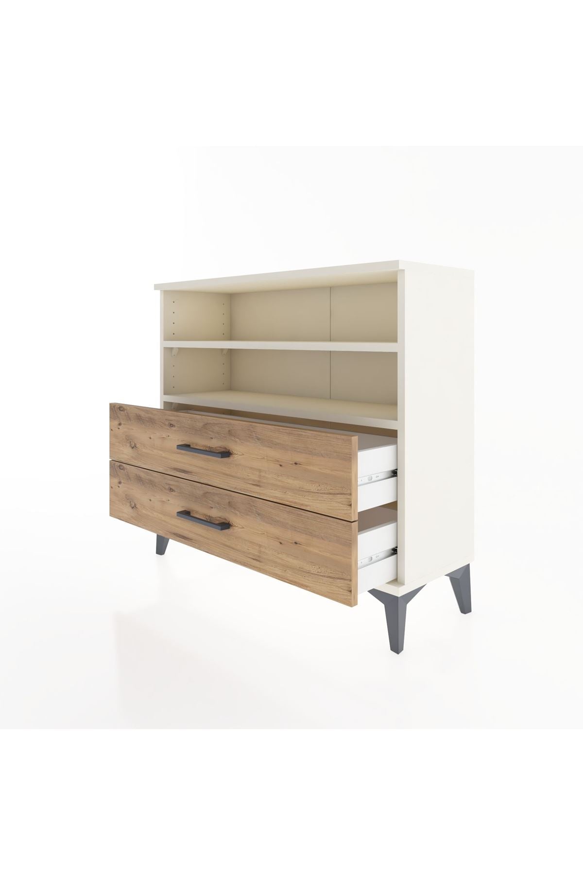 Arges Şifonyer 2 Raflı 2 Çekmeceli 88x30x80 - S03M004V3A