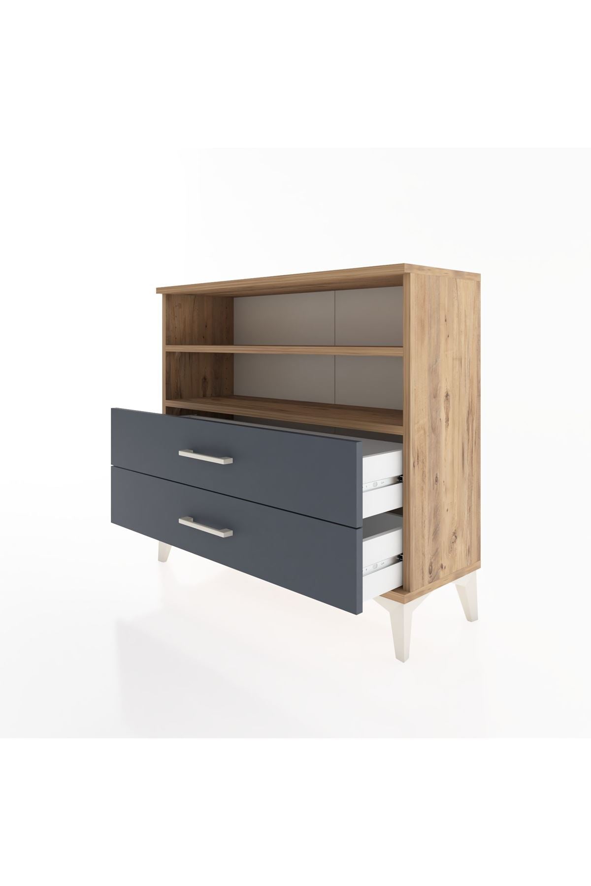 Arges Şifonyer 2 Raflı 2 Çekmeceli 88x30x80 - S03M004V8A