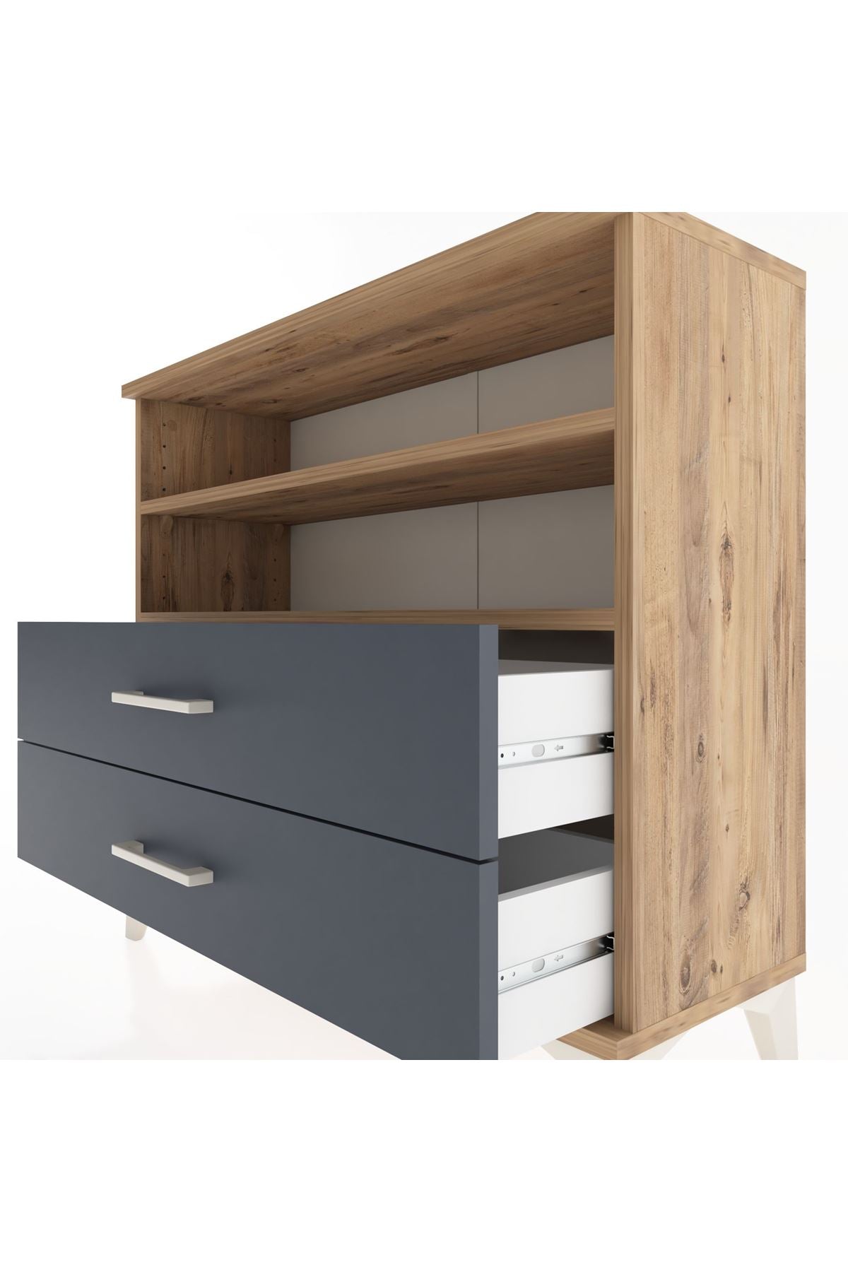 Arges Şifonyer 2 Raflı 2 Çekmeceli 88x30x80 - S03M004V8A