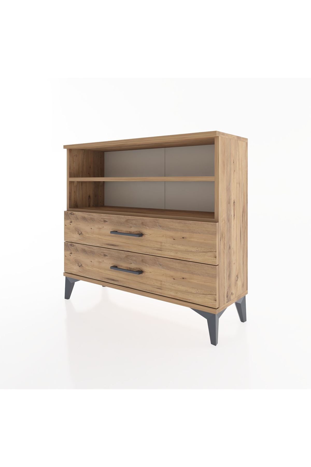 Arges Şifonyer 2 Raflı 2 Çekmeceli 88x30x80 - S03M004V9A