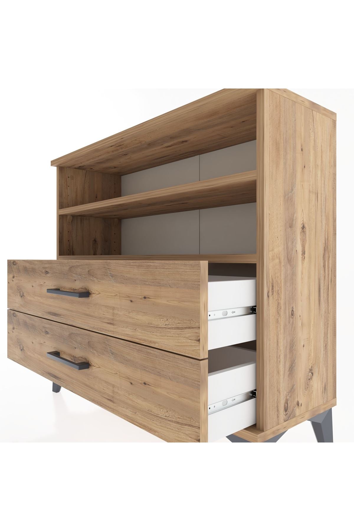 Arges Şifonyer 2 Raflı 2 Çekmeceli 88x30x80 - S03M004V9A