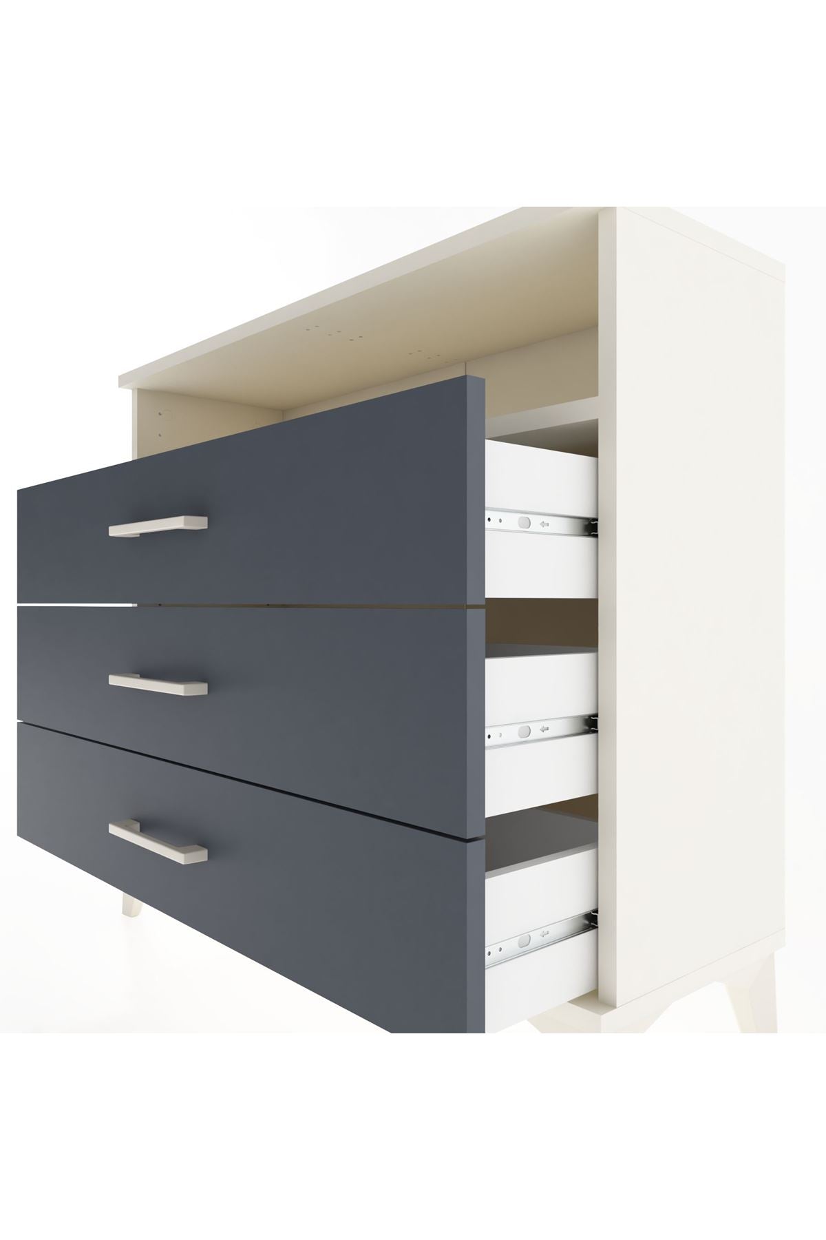 Arges Şifonyer Tek Raflı 3 Çekmeceli 88x30x80 - S03M005V2A