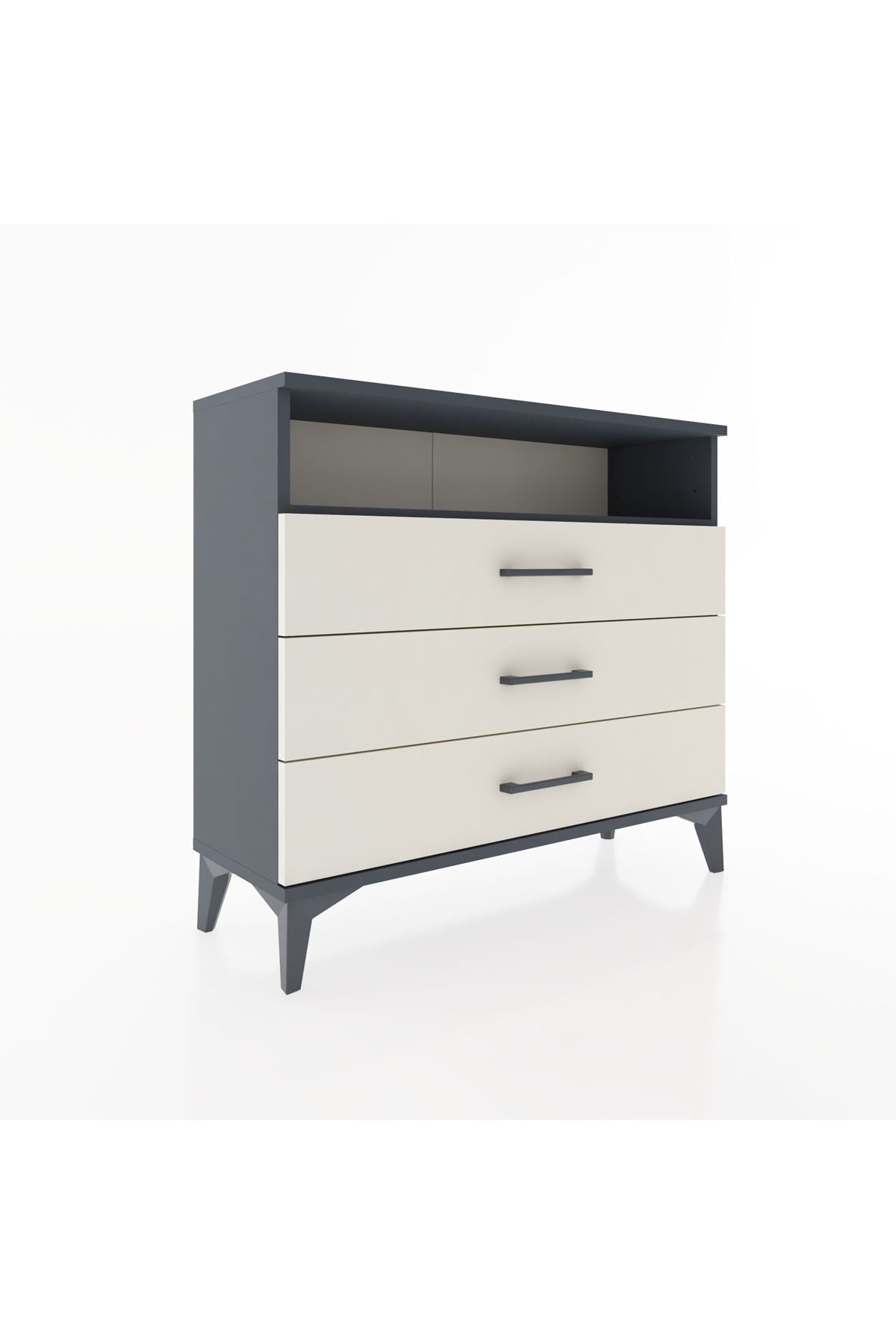 Arges Şifonyer Tek Raflı 3 Çekmeceli 88x30x80 - S03M005V4A