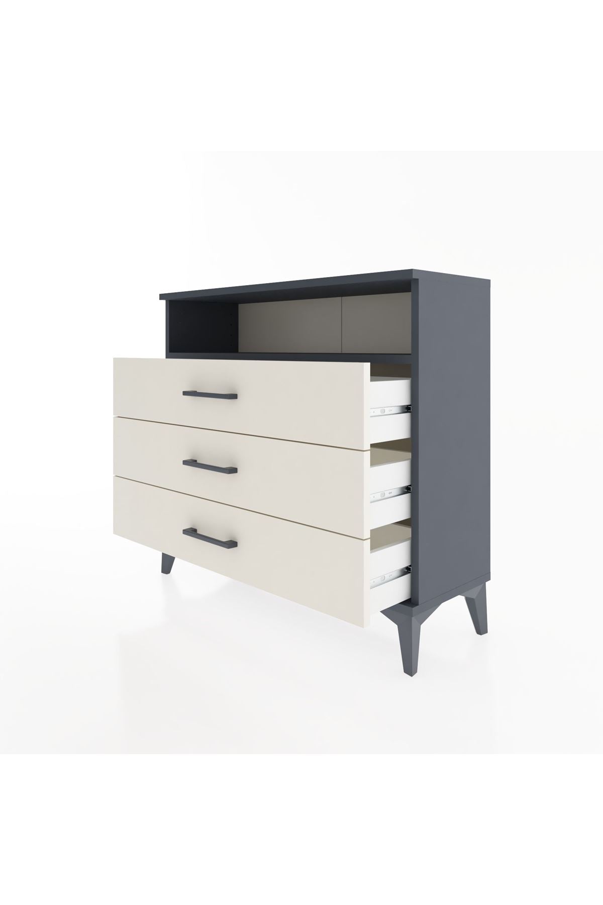 Arges Şifonyer Tek Raflı 3 Çekmeceli 88x30x80 - S03M005V4A