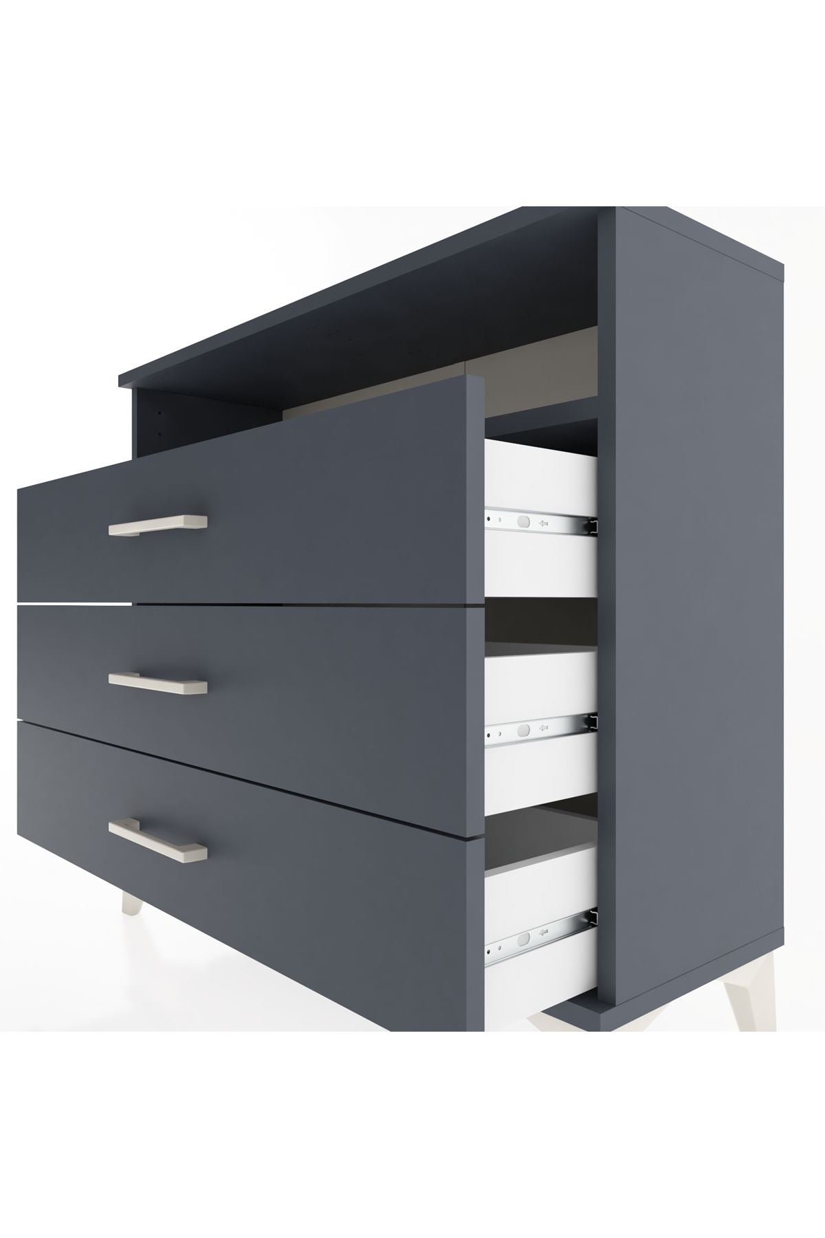 Arges Şifonyer Tek Raflı 3 Çekmeceli 88x30x80 - S03M005V5A