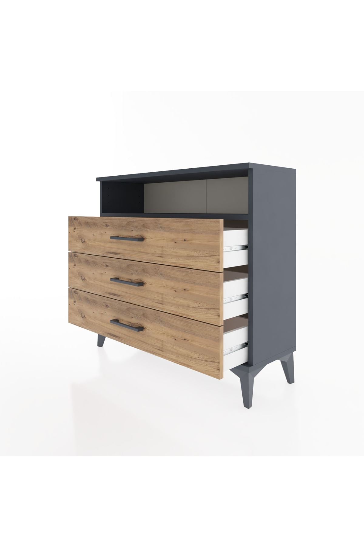 Arges Şifonyer Tek Raflı 3 Çekmeceli 88x30x80 - S03M005V6A