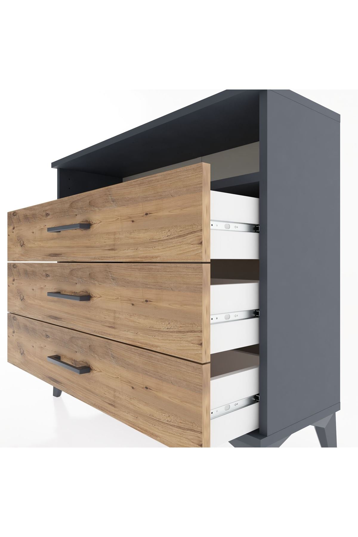 Arges Şifonyer Tek Raflı 3 Çekmeceli 88x30x80 - S03M005V6A