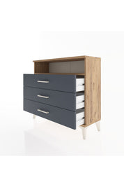 Arges Şifonyer Tek Raflı 3 Çekmeceli 88x30x80 - S03M005V8A