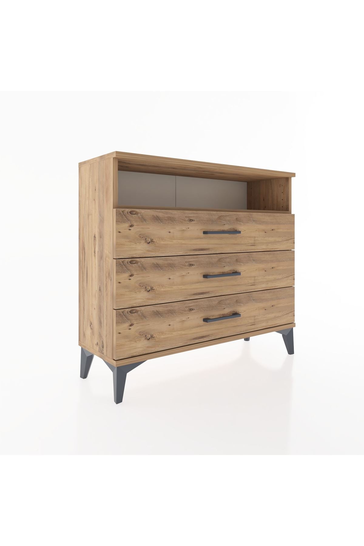 Arges Şifonyer Tek Raflı 3 Çekmeceli 88x30x80 - S03M005V9A