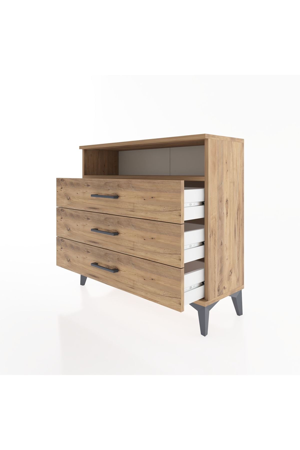 Arges Şifonyer Tek Raflı 3 Çekmeceli 88x30x80 - S03M005V9A