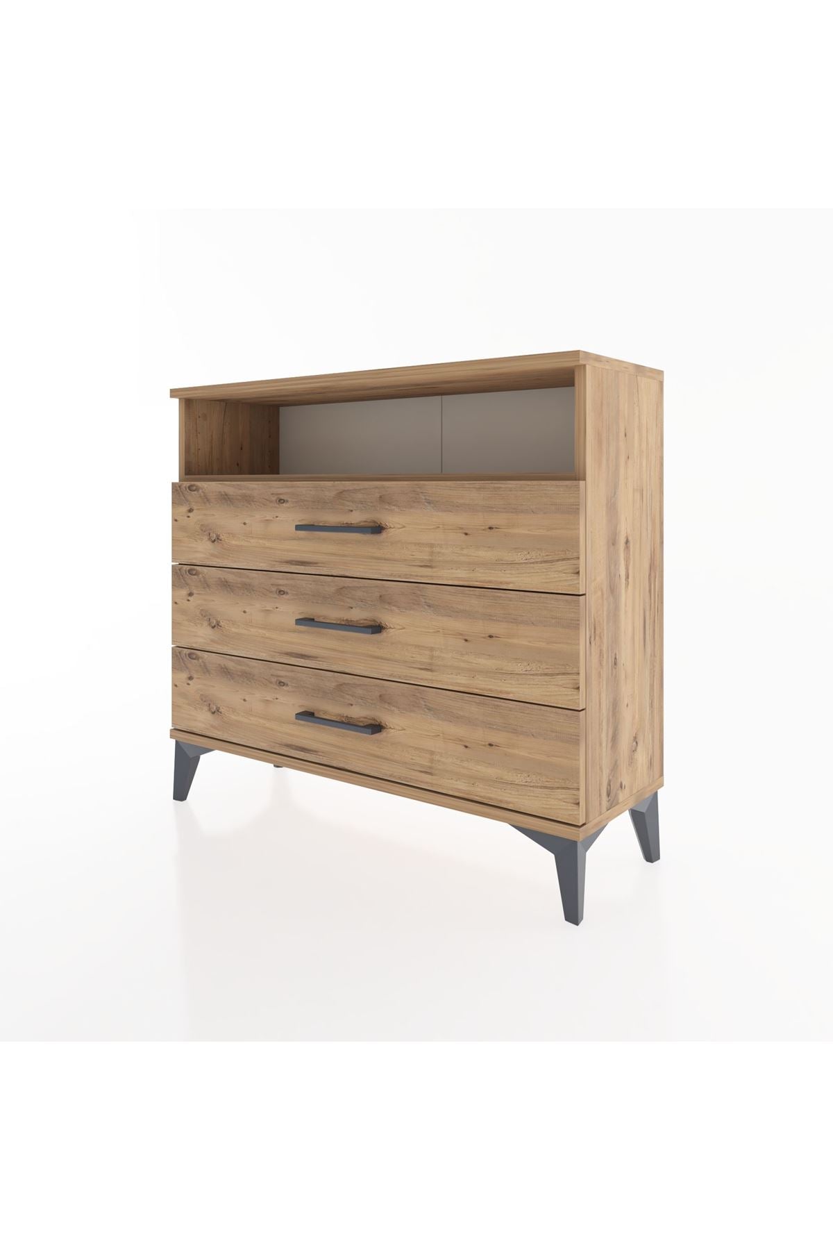 Arges Şifonyer Tek Raflı 3 Çekmeceli 88x30x80 - S03M005V9A