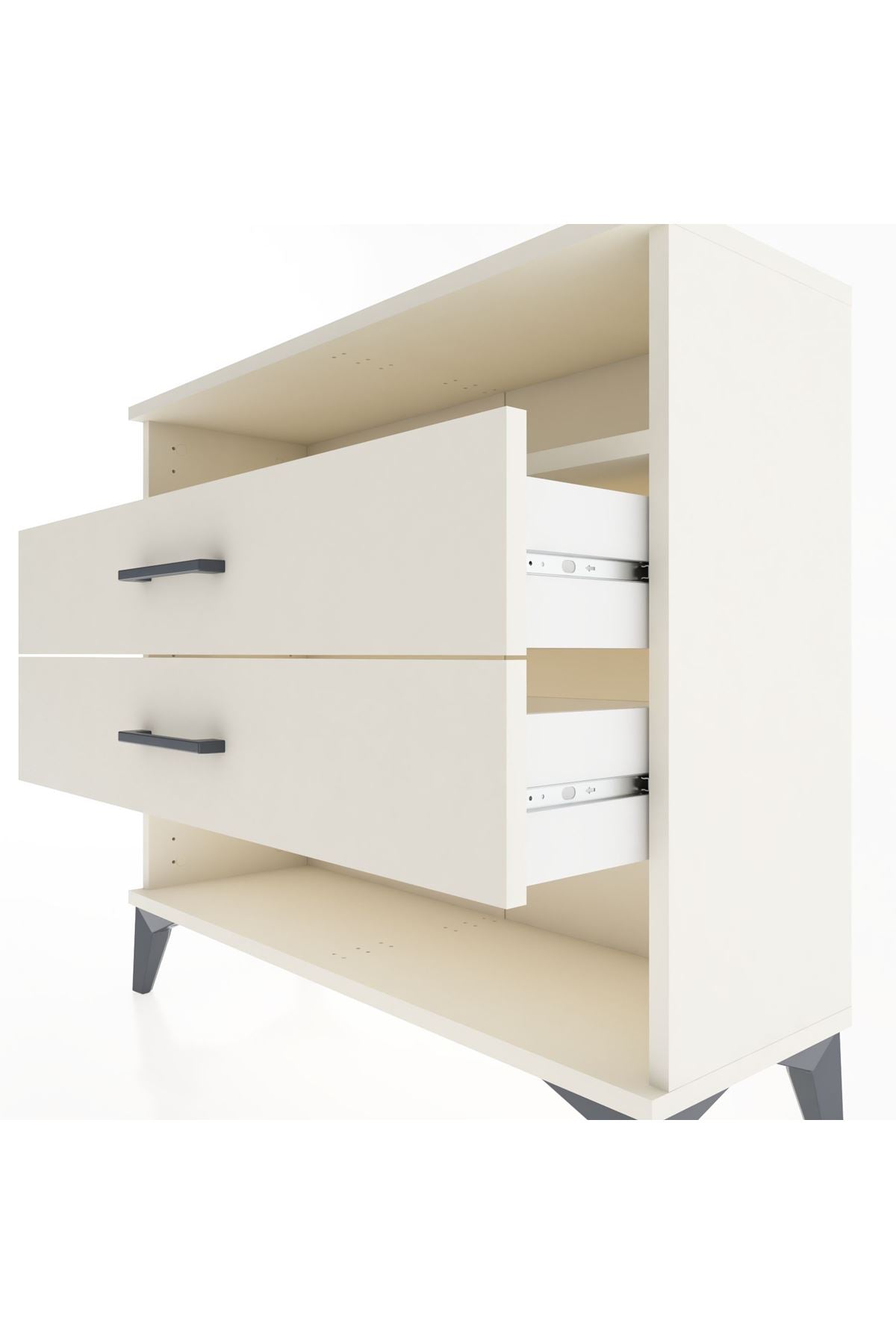 Arges Şifonyer Tek Raflı 2 Çekmeceli 88x30x80 - S03M006V1A