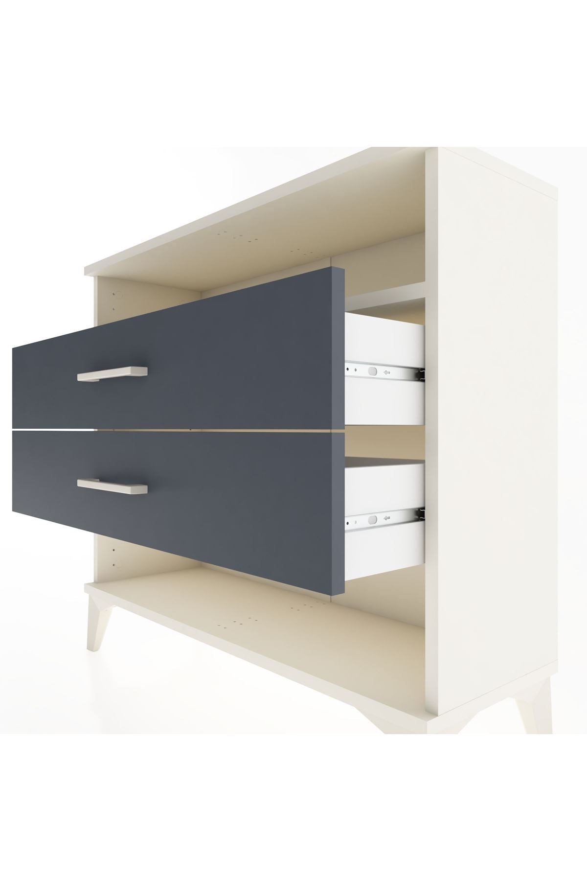 Arges Şifonyer Tek Raflı 2 Çekmeceli 88x30x80 - S03M006V2A