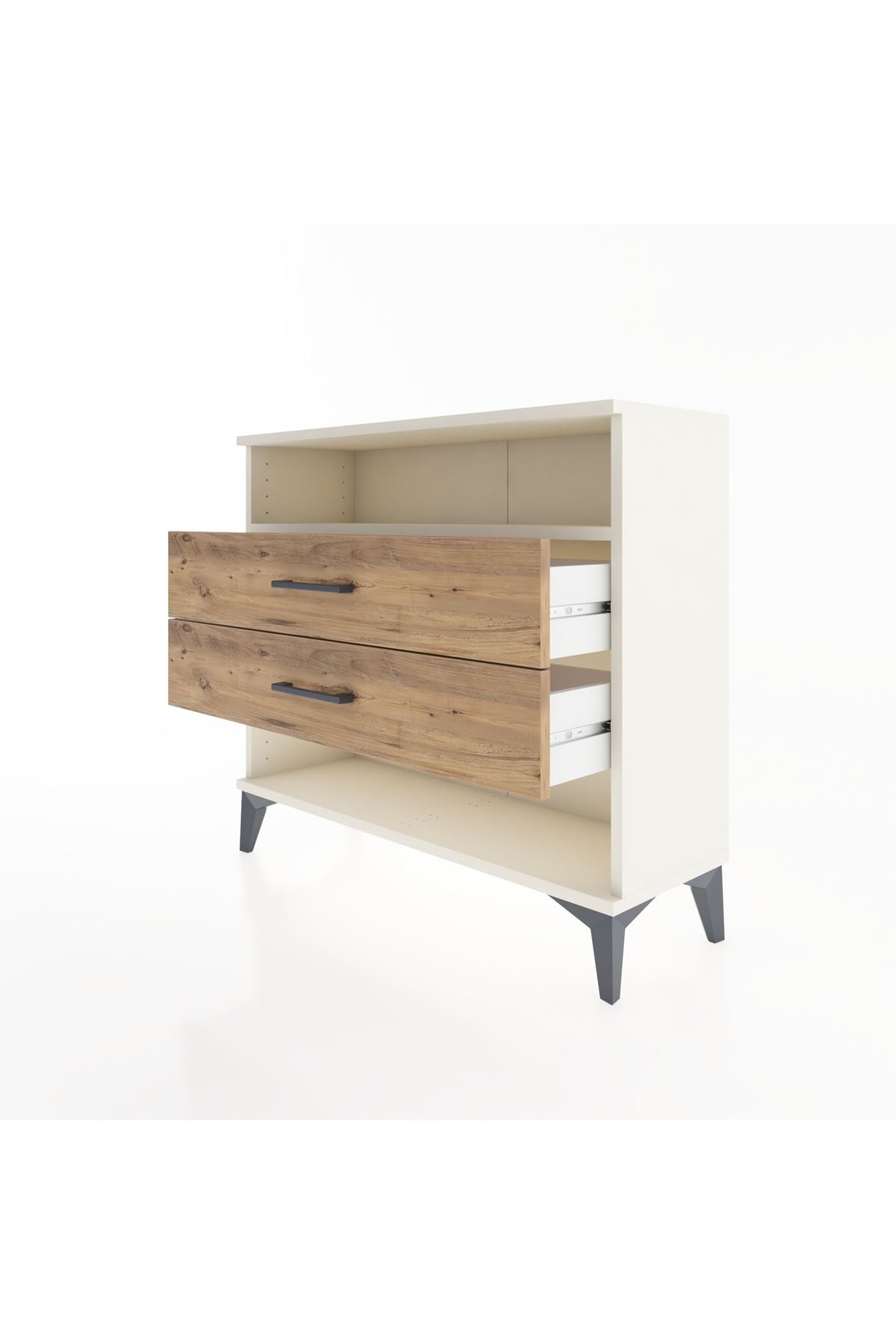 Arges Şifonyer Tek Raflı 2 Çekmeceli 88x30x80 - S03M006V3A