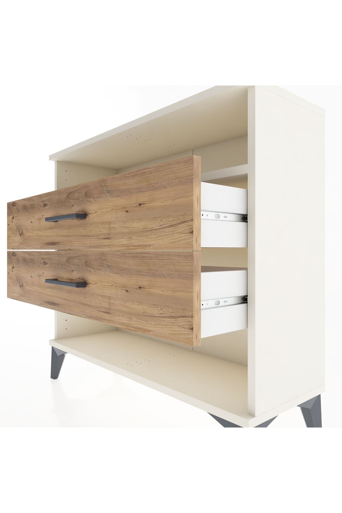 Arges Şifonyer Tek Raflı 2 Çekmeceli 88x30x80 - S03M006V3A