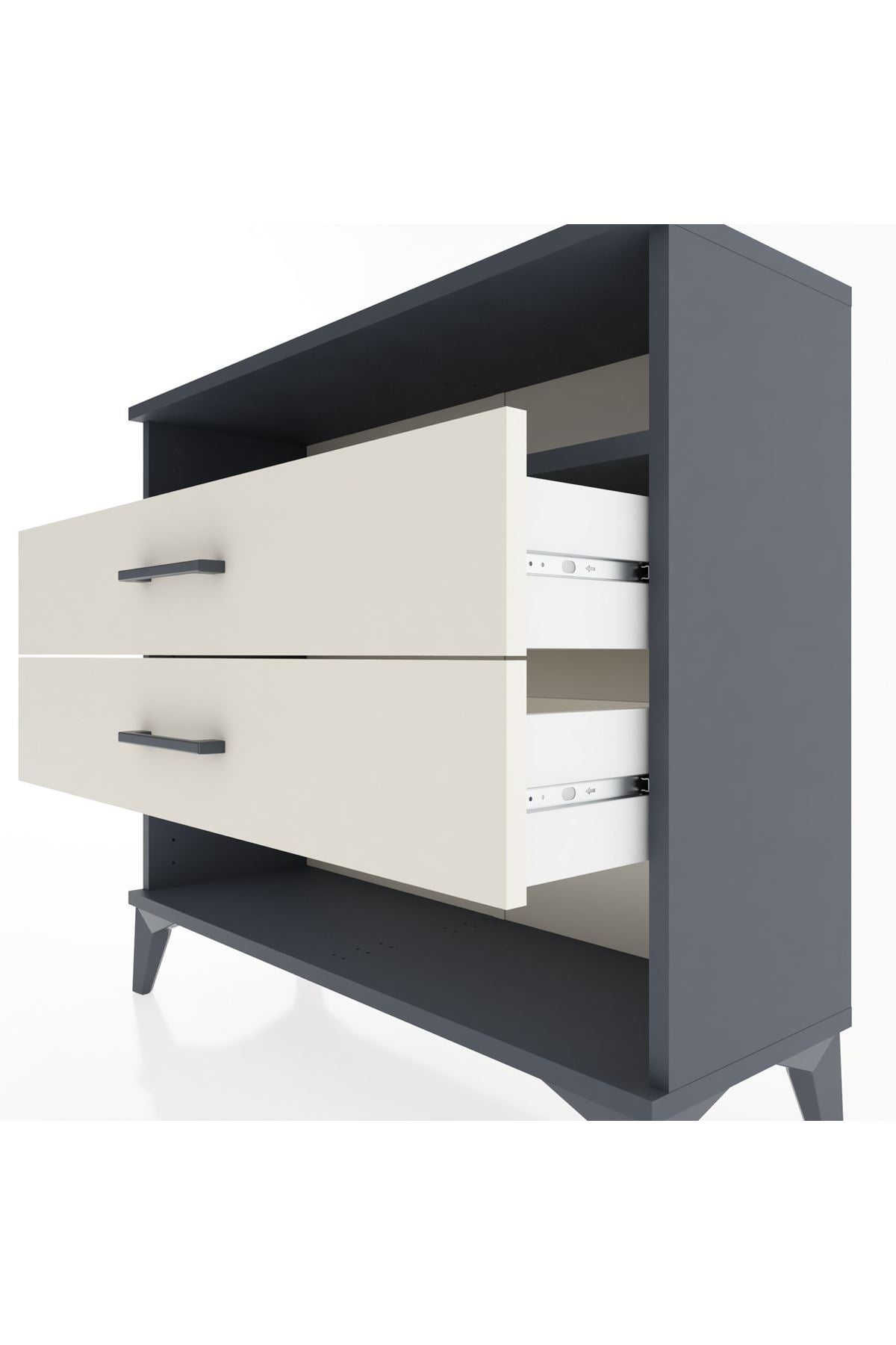 Arges Şifonyer Tek Raflı 2 Çekmeceli 88x30x80 - S03M006V4A