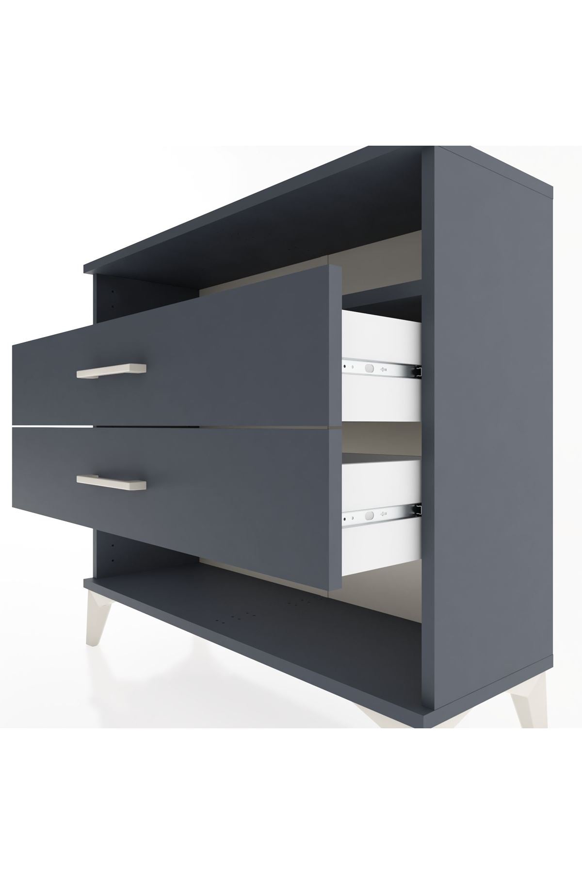 Arges Şifonyer Tek Raflı 2 Çekmeceli 88x30x80 - S03M006V5A