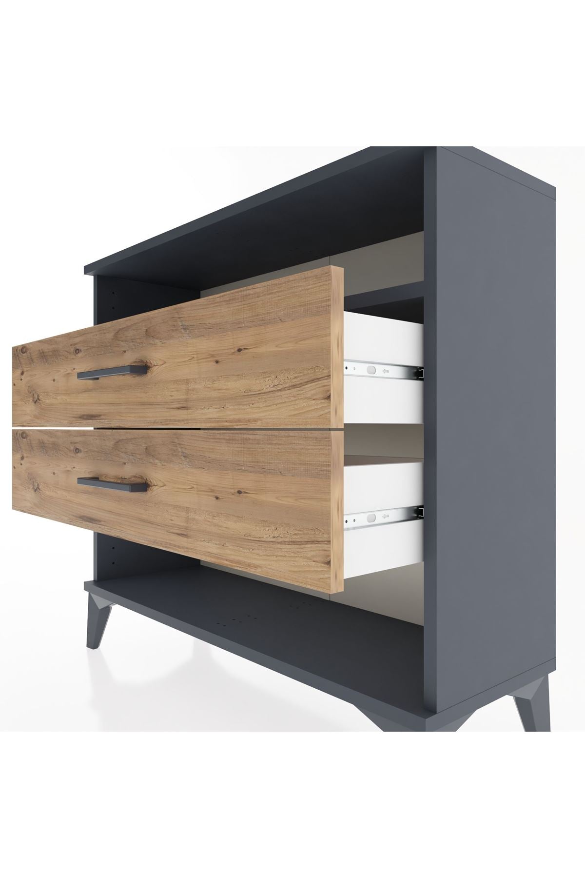Arges Şifonyer Tek Raflı 2 Çekmeceli 88x30x80 - S03M006V6A
