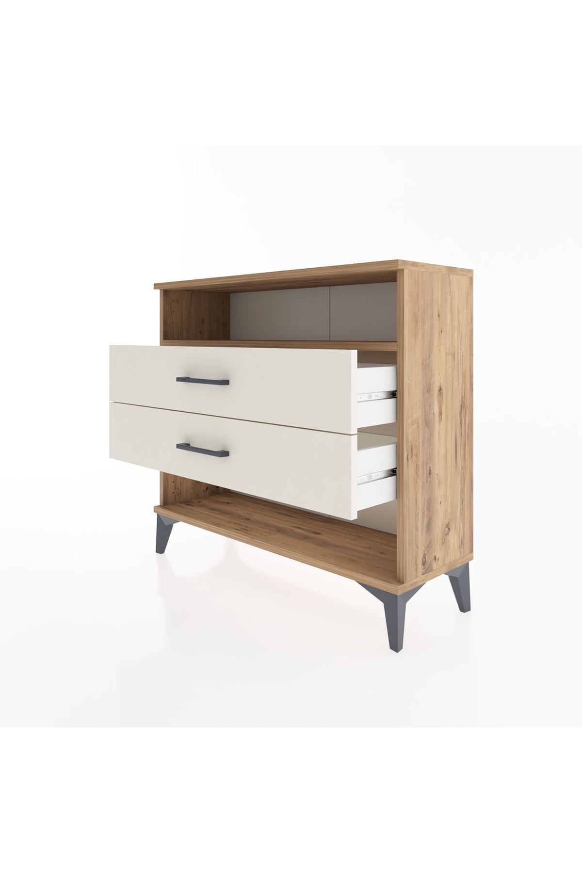 Arges Şifonyer Tek Raflı 2 Çekmeceli 88x30x80 - S03M006V7A