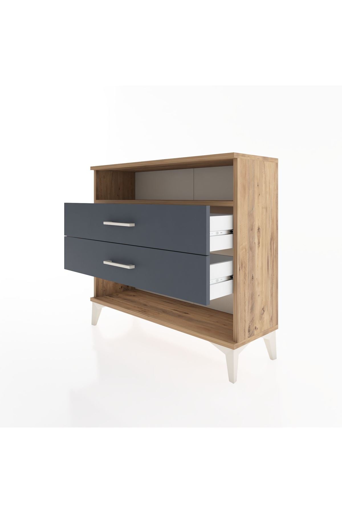 Arges Şifonyer Tek Raflı 2 Çekmeceli 88x30x80 - S03M006V8A