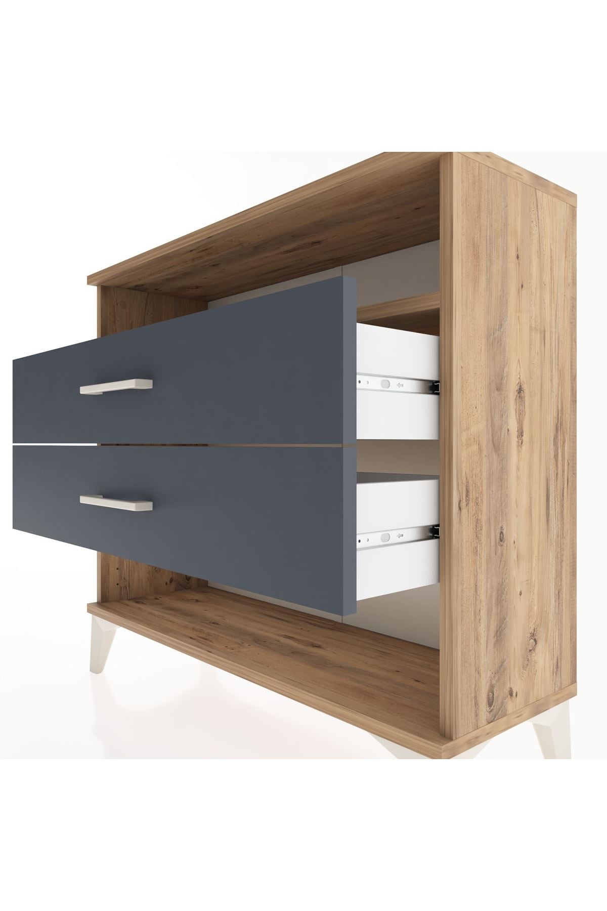 Arges Şifonyer Tek Raflı 2 Çekmeceli 88x30x80 - S03M006V8A